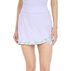Adidas Light Purple Mini Skirt with Floral Accent